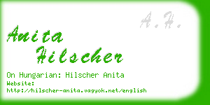 anita hilscher business card